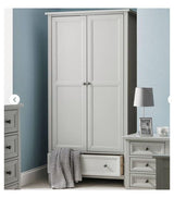 Acadia 2 Door Combination Wardrobe - Dove Grey
