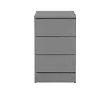 Oakley 3 Drawer Bedside- Grey