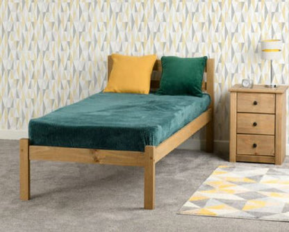 Panama Single Bed - Natural Wax