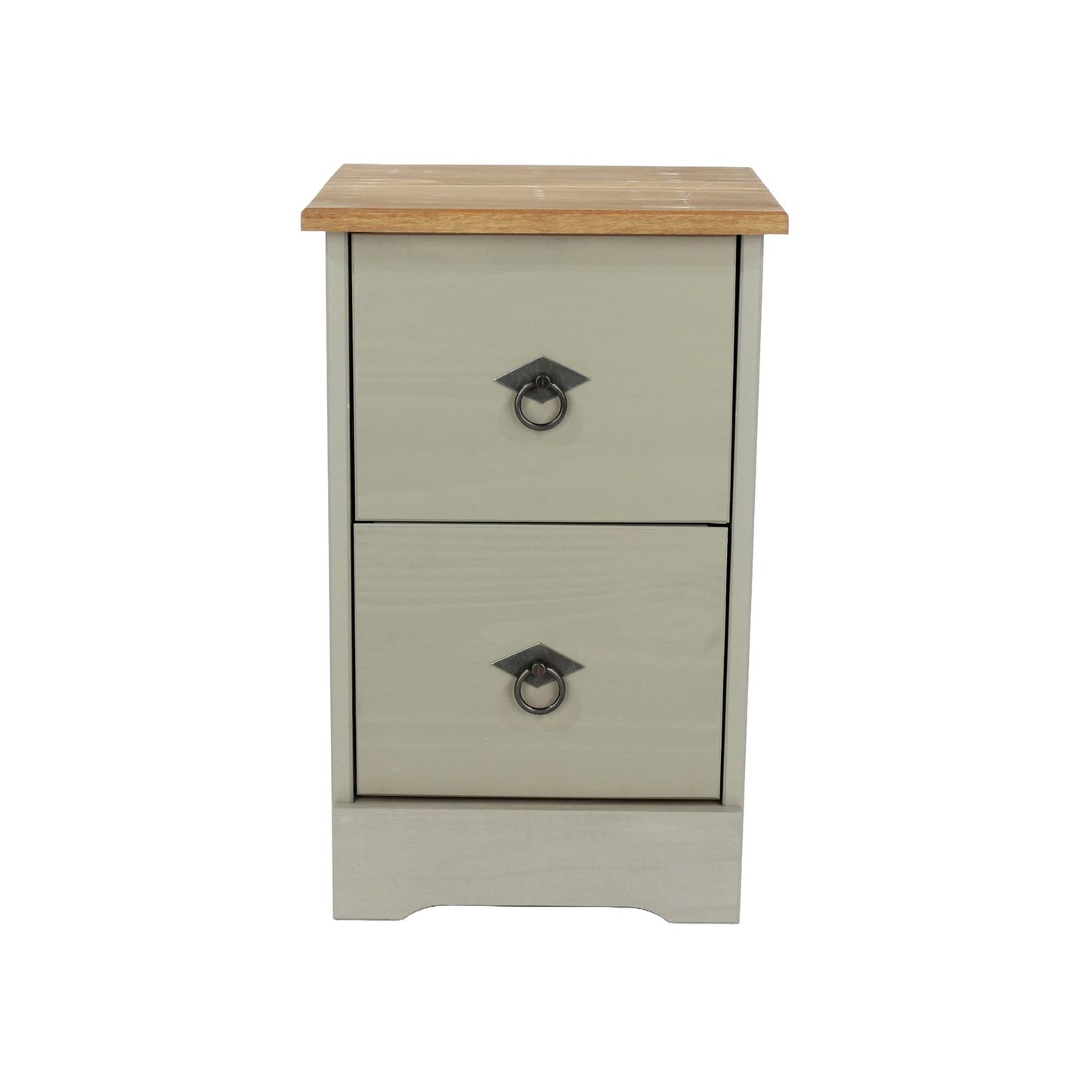 Corona Classic 2 drawer compact bedside cabinet