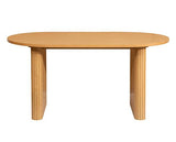 Axel Oval Fluted Dining Table with 2 Benches - Oak