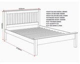 MONACO 5' LOW END BED - DARK GREY/OAK EFFECT