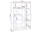 MALVERN 3 DOOR WARDROBE - GREY