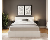 Serena Double Side Lift Ottoman Bed-White