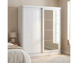 NEVADA 2 DOOR SLIDER WARDROBE - WHITE GLOSS