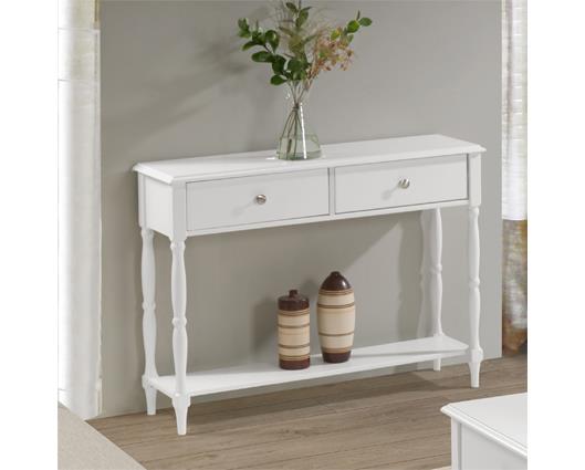 STRATFORD 2 DRAWER CONSOLE TABLE - WHITE