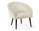 Amara Boucle Accent Chair- Ivory