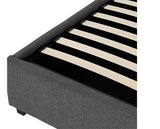 VERONA 4'6" OTTOMAN BED - GREY FABRIC