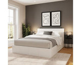 Serena King Side Lift Ottoman Bed-White