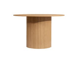 Axel Round Fluted Dining Table - Oak