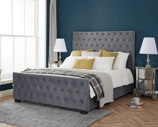 Marquis Super King Bed - Grey
