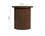 Axel Fluted Side Table - Walnut