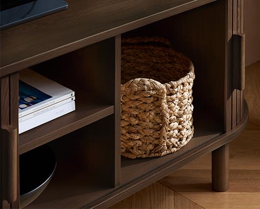 Axel Fluted TV Unit - Walnut