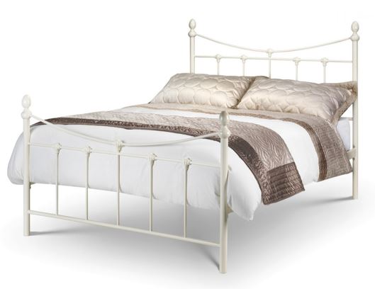 Rebecca Double Bed - Stone White