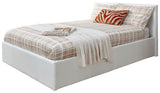 King End Lift Ottoman Bed-White