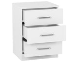 DAKOTA 3 DOOR WARDROBE BEDROOM SET - WHITE
