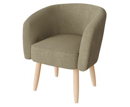 Finlee Boucle Chair- Natural Mushroom