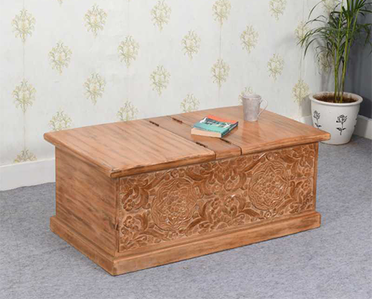 Athena Mango Wood Coffee Table & Blanket Box