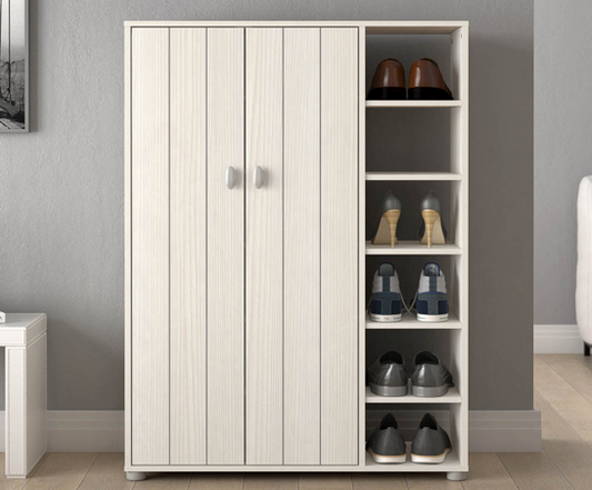 Bryn Tall Shoe Cabinet- White