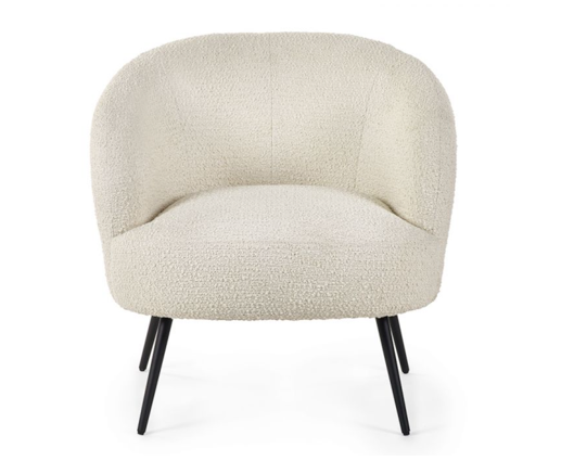 Gali Boucle Accent Chair- Ivory