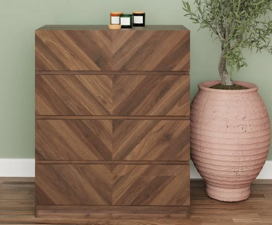 Ciaro 4 Drawer Chest- Royal Walnut