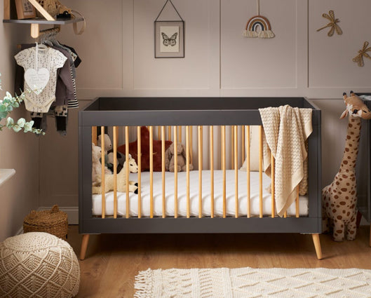 Maura Cot Bed - Slate with Natural