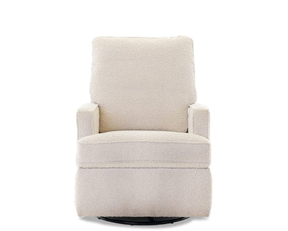 Madeline Swivel Glider Recliner Chair - Bouclé Style