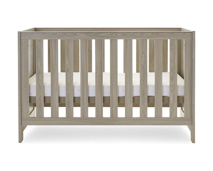 Nina Cot Bed & Under Drawer - Grey Wash & White