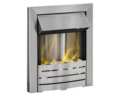 Hudson Electric Fire in Brushed Steel