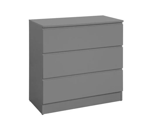 Oakley 3 Drawer Chest- Grey