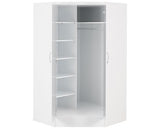 NEVADA 2 DOOR CORNER WARDROBE - WHITE GLOSS