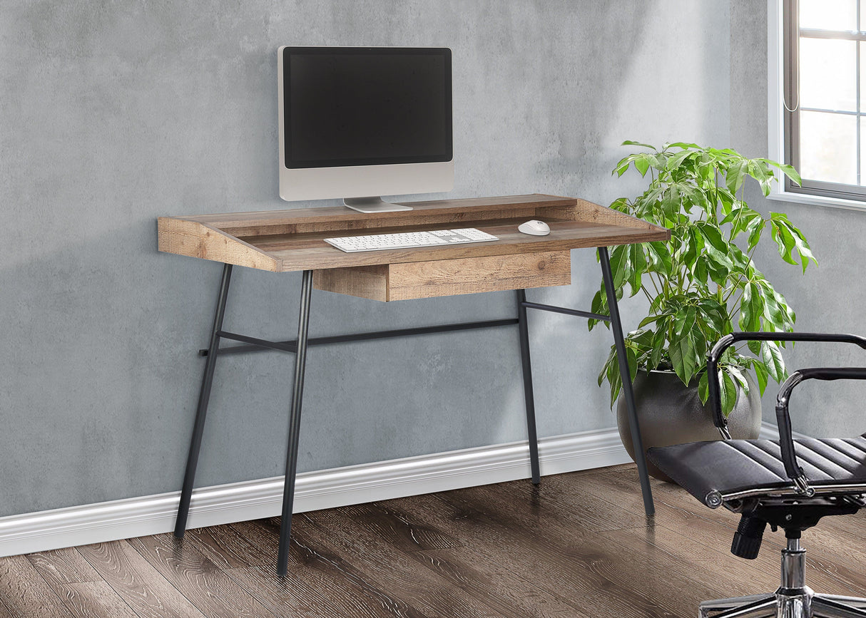 Downtown 1 Drawer Office Desk With Shelf