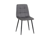 Axel Round Fluted Dining Table with 4 Fabric Chairs - Oak