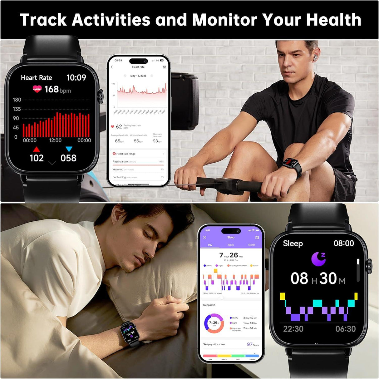 Smart Fitness Watch - Black