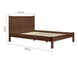 Herringford Bed Walnut - Double