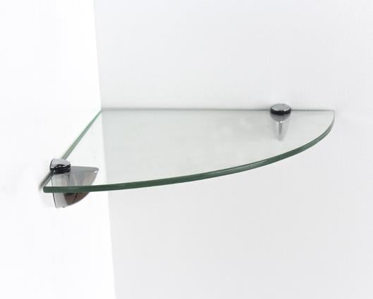 Glass corner shelf kit - clear