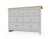 Lincoln 7 Drawer Chest- Light Grey