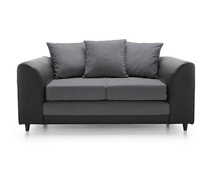 Dan 2 Seater Sofa- Black & Charcoal