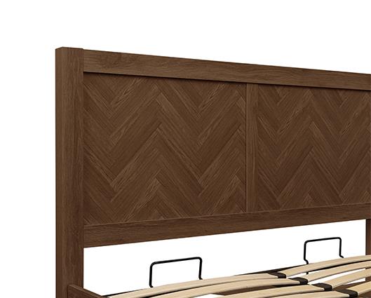 Herringford Ottoman Bed Walnut - Double