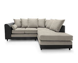 Dan Right Hand Facing Corner Sofa - Brown & Beige