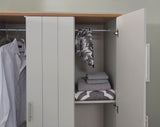 Kinsley 3 Door 3 Drawer Wardrobe-Grey