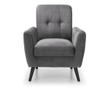 Moki Chair in Dark Grey Velvet