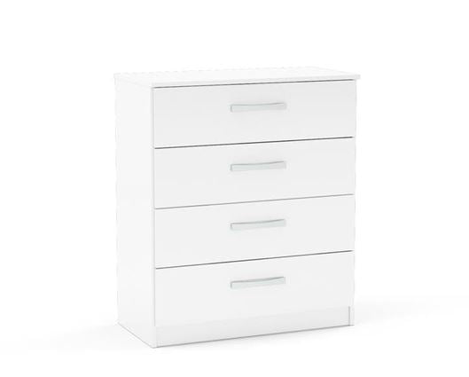 Larz 4 Drawer Chest - White