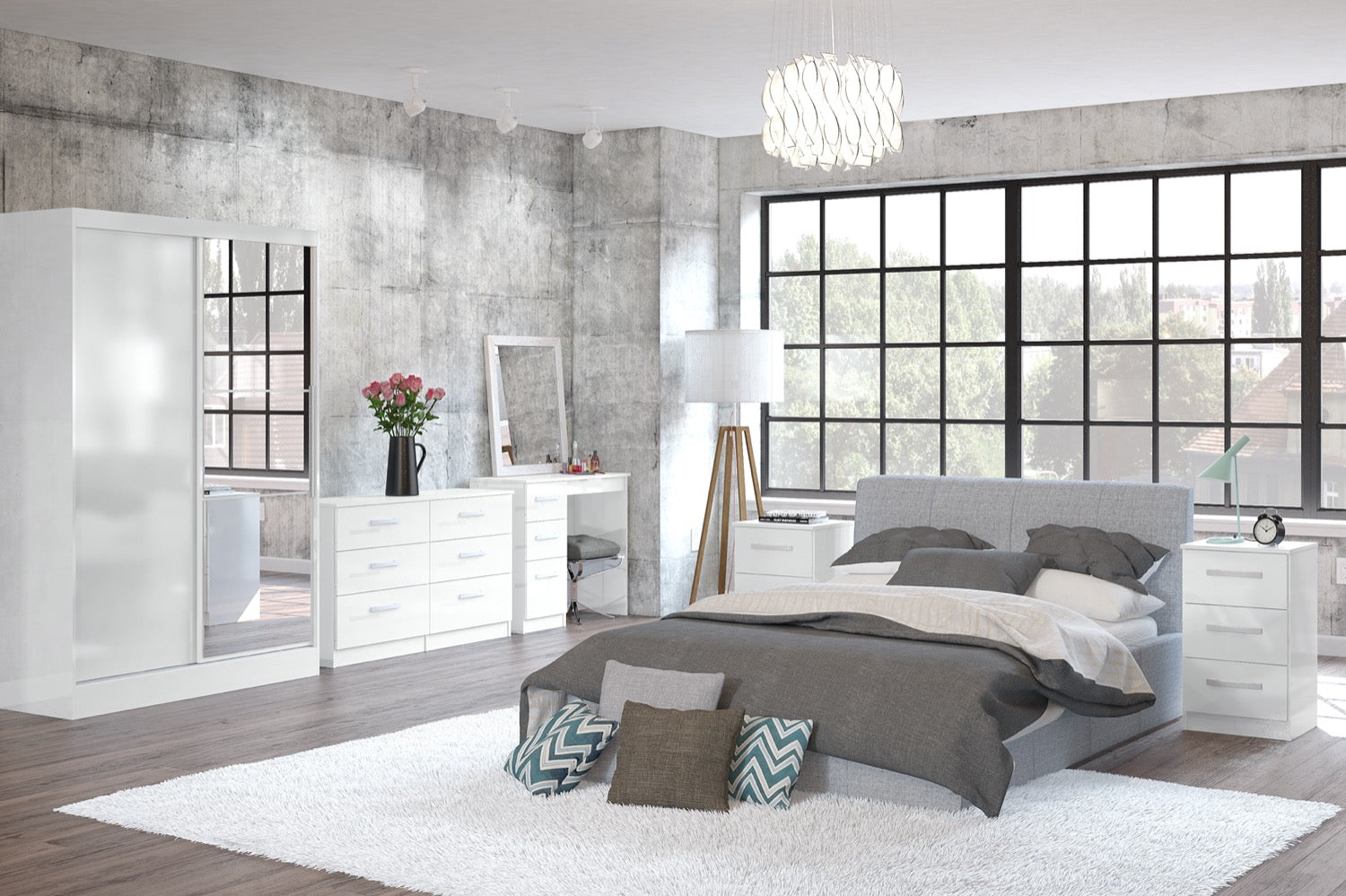 Larz 6 Drawer Chest - White