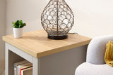 Lachlan Side Table with Shelf-Grey