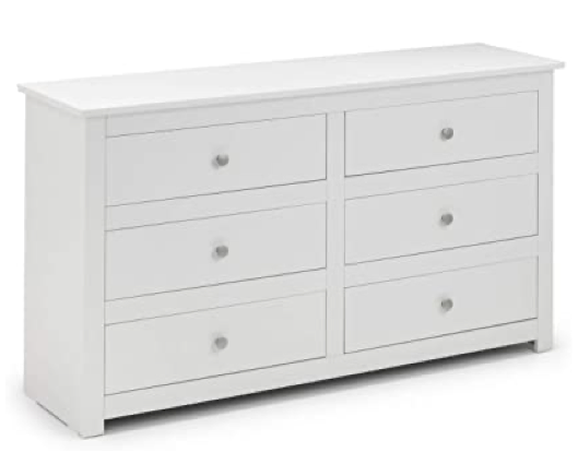 Cassini 6 Drawer Chest-White