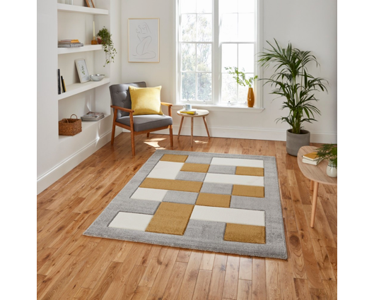 Brooke Grey/Yellow - 120cm x 170cm