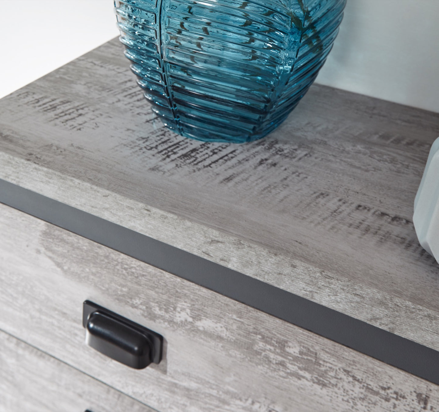 Baxter 2 Tier, 1 Drawer Shoe Cabinet-Grey