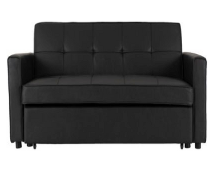 Atlas Sofa Bed - Black Faux Leather