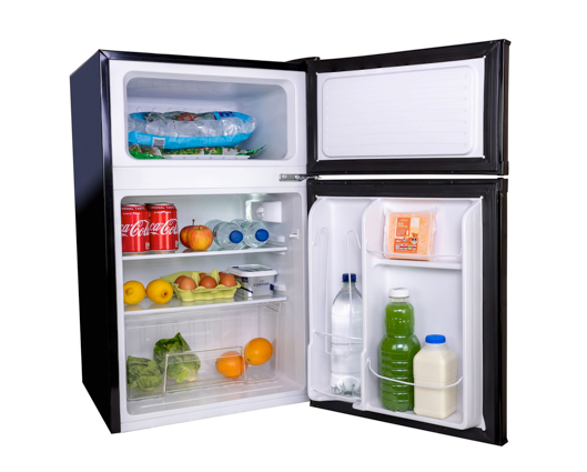 SIA UFF01BL 88L Under Counter 2 Door Fridge Freezer Black 